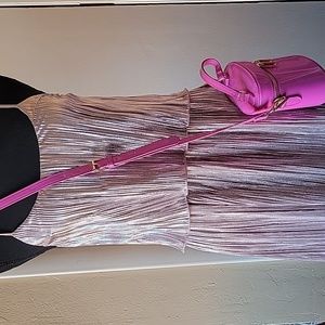 Rue21 metallic pink crinkle dress